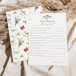 Kerst Patroon Wie kent Mama Beste Spel Kaart