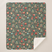 Kerst pattereerde sherpa deken (Voorkant)