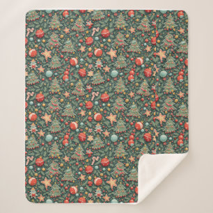 Kerst pattereerde sherpa deken