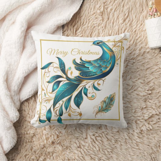 Kerst Pauw en Veer Kussen (Deken)