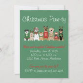 Kerst Pawty Hond Lelijke Vakantie Sweater Rood Gro Kaart (Voorkant)