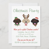 Kerst Pawty Labrador Retriever Honden Kaart (Voorkant)