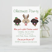 Kerst Pawty Labrador Retriever Honden Kaart (Staand voorkant)