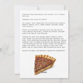 Kerst Pecan Pie Recept   Feestdagenkaart (Achterkant)