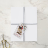 Kerst Pekingees Hond Cadeautags Cadeaulabel (Met Touw)
