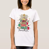 Kerst Pencil Tree Teacher Shirt (Voorkant)