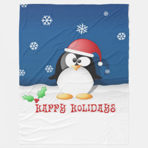 Kerst Penguïn Fleece Deken
