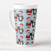Kerst Penguins Vakantie Latte Mok (Linkerhoek)