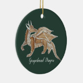 Kerst peperkoek Dragon. Keramisch Ornament (Rechts)