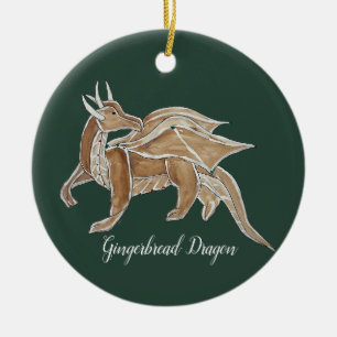 Kerst peperkoek Dragon. Keramisch Ornament
