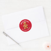  kerst peperkoek gebakken met liefde ronde sticker (Envelop)