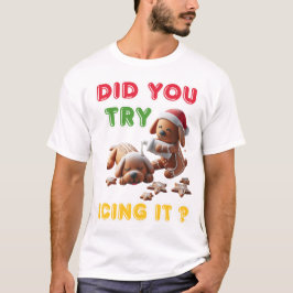 Kerst peperkoek hond je probeert het te ijsberen t-shirt