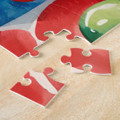 Kerst peperkoek huizen puzzel (Zijkant)