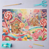 Kerst peperkoek huizen tissue papier (Craft)