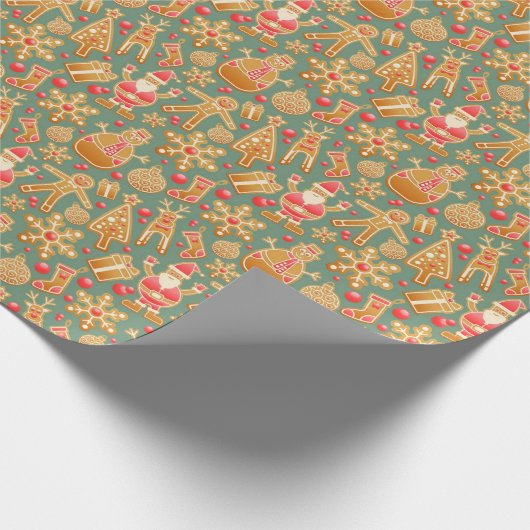 Kerst peperkoek inpakpapier (Hoek)