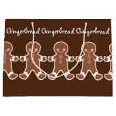 Kerst peperkoek jongens cadeau tas groot cadeauzakje (Voorkant)