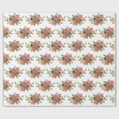 Kerst peperkoek koekje feestelijk patroon cadeaupapier (Vlak)