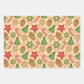Kerst peperkoek koekjes en Ornamenten Inpakpapier Vel (Voorkant 3)