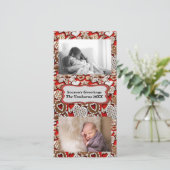 Kerst peperkoek koekjes fotokaart feestdagenkaart (Staand voorkant)