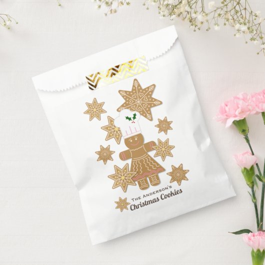 Kerst peperkoek koekjes gepersonaliseerd bedankzakje (Gezegeld)