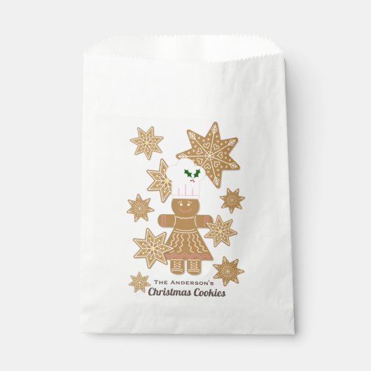 Kerst peperkoek koekjes gepersonaliseerd bedankzakje (Voorkant)