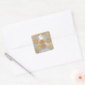 Kerst peperkoek koekjes gepersonaliseerd cadeau vierkante sticker (Envelop)