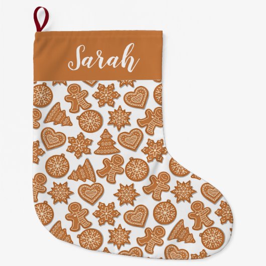 Kerst peperkoek koekjes kerst kous grote kerstsok (Voorkant)
