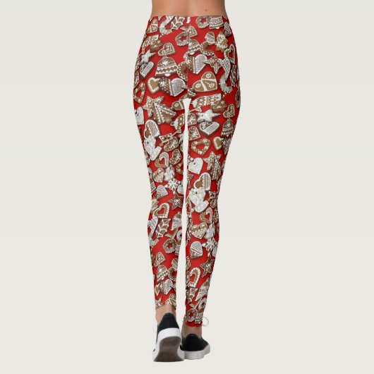 Kerst peperkoek koekjes Leggings (Achterkant)