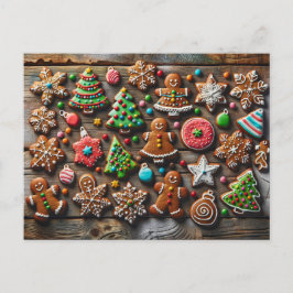 Kerst peperkoek koekjes, Postcrossing Briefkaart