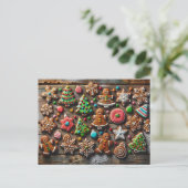 Kerst peperkoek koekjes, Postcrossing Briefkaart (Staand voorkant)