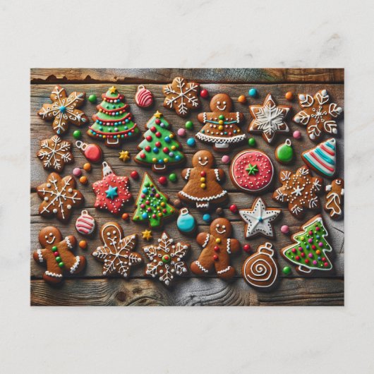 Kerst peperkoek koekjes, Postcrossing Briefkaart (Voorkant)