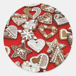 Kerst peperkoek koekjes Ronde Sticker