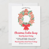 Kerst peperkoek koekjesruilfeest kaart (Voorkant)