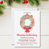 Kerst peperkoek koekjesruilfeest kaart