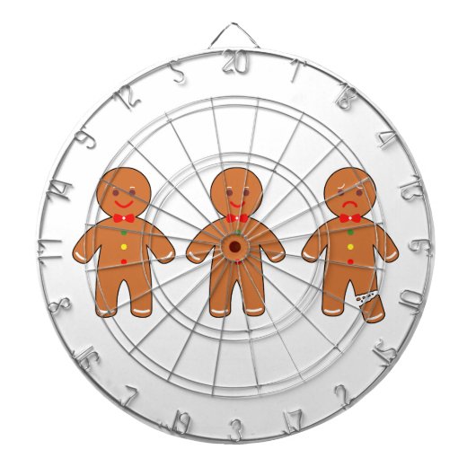 Kerst peperkoek mannen dartbord (Voorkant)