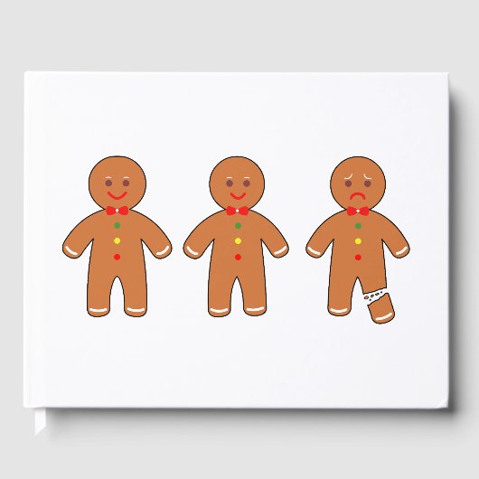 Kerst peperkoek mannen gastenboek (Voorkant)