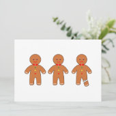 Kerst peperkoek mannen kaart (Staand voorkant)