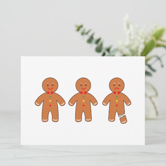 Kerst peperkoek mannen kaart (Staand voorkant)