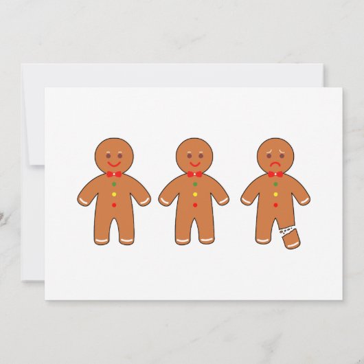 Kerst peperkoek mannen kaart (Achterkant)