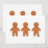 Kerst peperkoek mannen kaart (Voorkant / Achterkant)