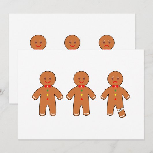 Kerst peperkoek mannen kaart (Voorkant / Achterkant)