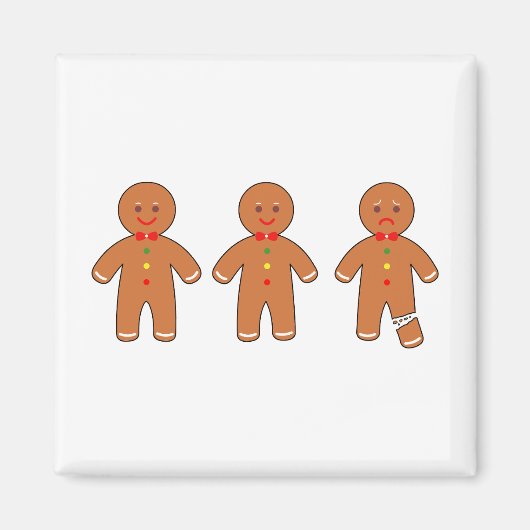 Kerst peperkoek mannen magneet (Voorkant)