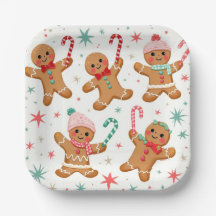 Kerst peperkoek mannen met snoepstokken