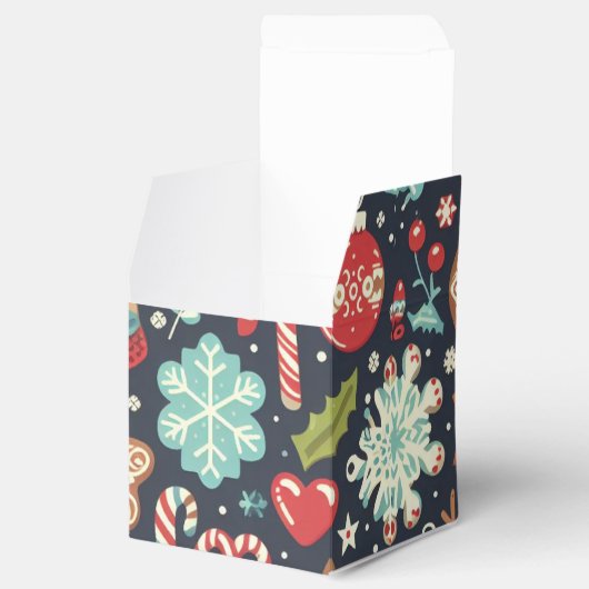 Kerst peperkoek naadloos patroon bedankdoosjes (Geopend)