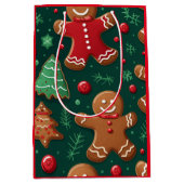 Kerst peperkoek ontwerp medium cadeauzakje (Voorkant)