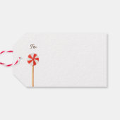 Kerst peperkoek & pepermunt trein cadeaulabel (Achterkant Horizontaal)