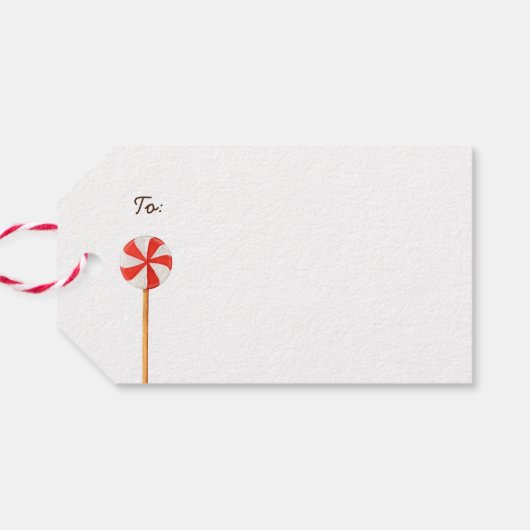 Kerst peperkoek & pepermunt trein cadeaulabel (Achterkant Horizontaal)