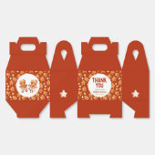 Kerst peperkoek rood en wit bedankdoosjes (Ongevouwen)