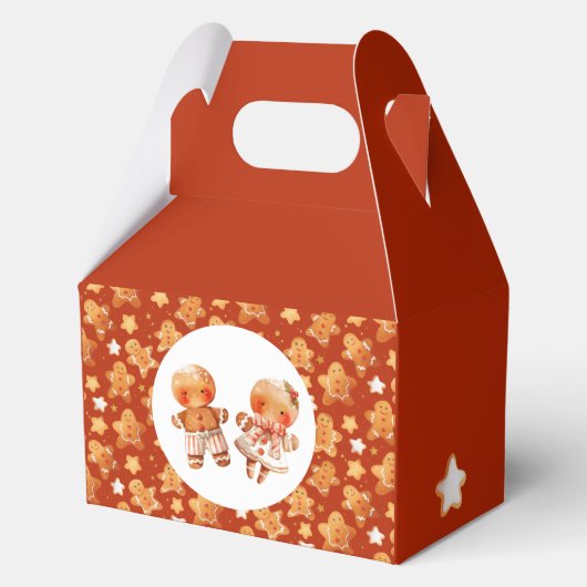 Kerst peperkoek rood en wit bedankdoosjes (Achterkant)