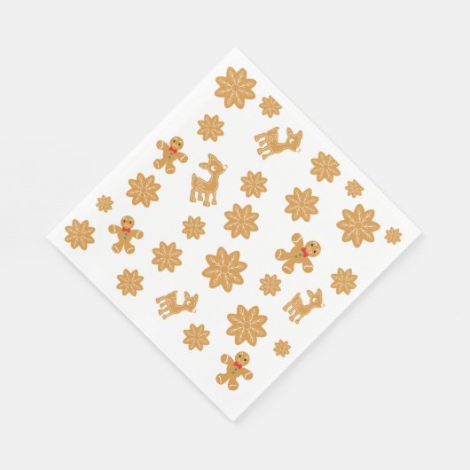 Kerst peperkoek schattig servet (Hoek)